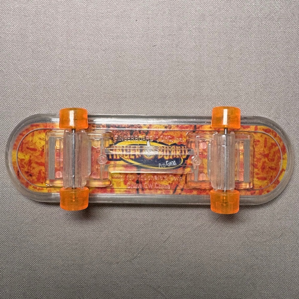 Vintage McDonalds Happy Meal Finger Board Pro Gear Blue Character Toy Orange - Picture 2 of 2